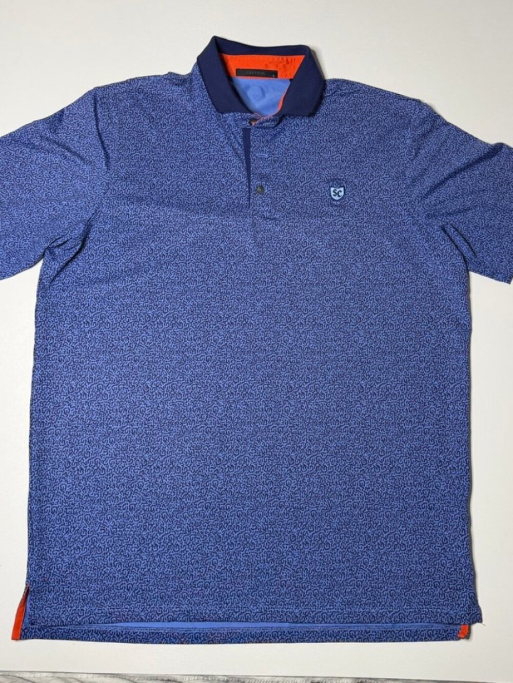 Greyson Golf Polo Shirt Men's Large Performance Sweetens Cove Leopard Print